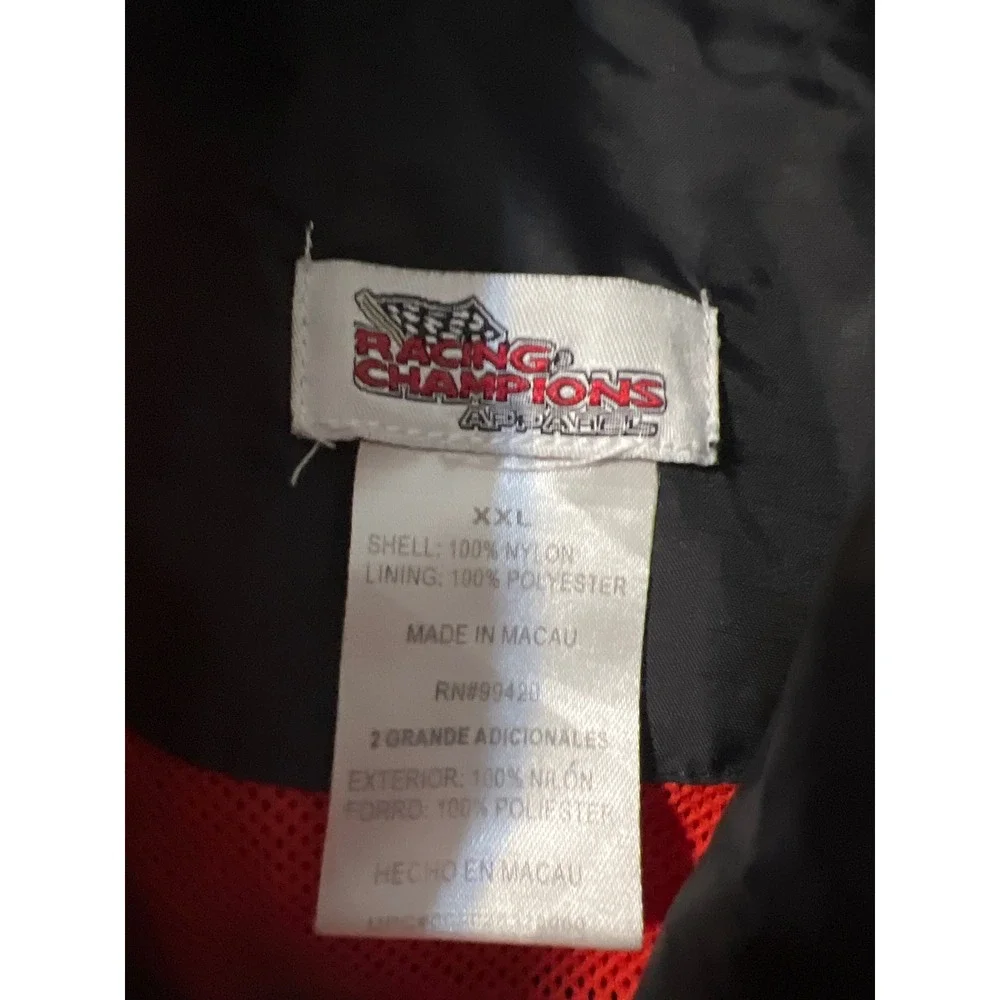 Racing Champions Chevrolet NASCAR Jacket‎ Mens XXL Red Black Excellent Vintage